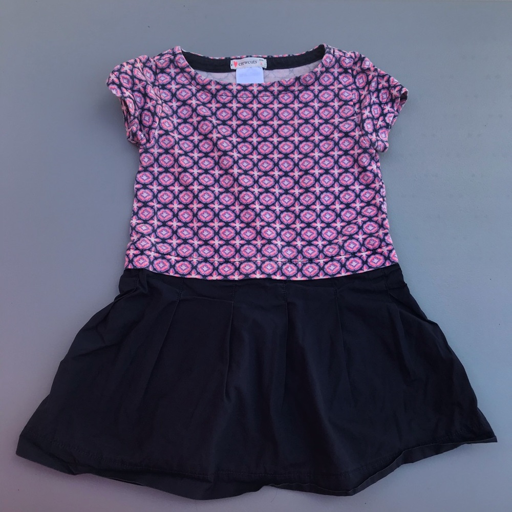 3/$20-toddler short sleeves mixed prints dress-2